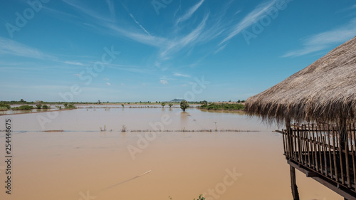 Fototapeta Naklejka Na Ścianę i Meble -  Flooded plain in Cambodia