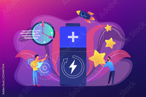 Fast charging technology concept vector illustration.