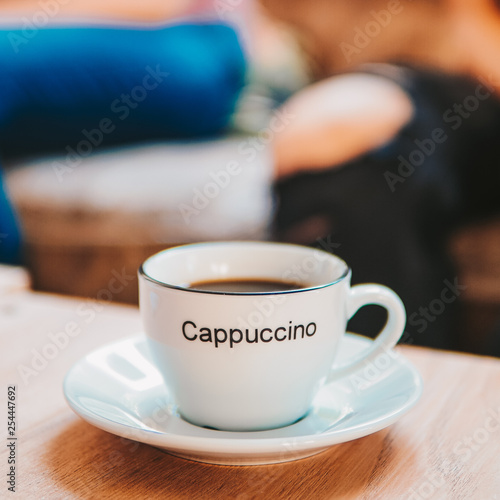 cup of coffee on table