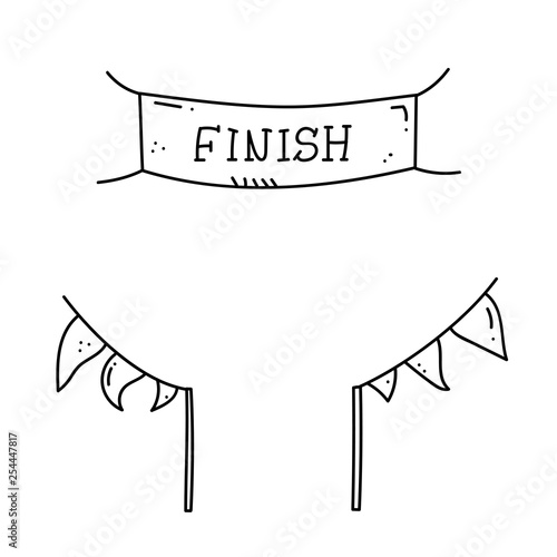 start and finish banner