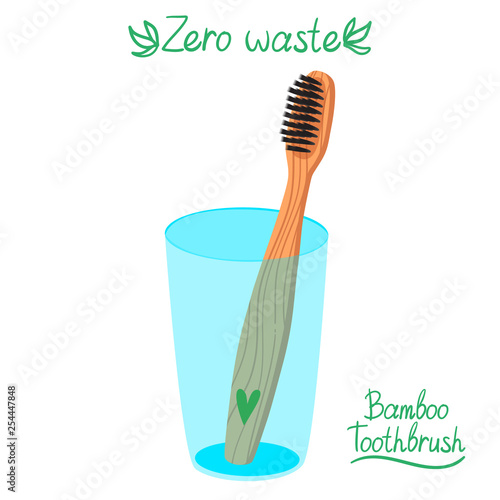 Eco Bamboo Toothbrush in glass