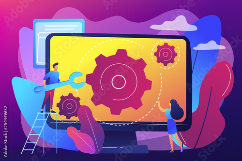 Computer service concept vector illustration.