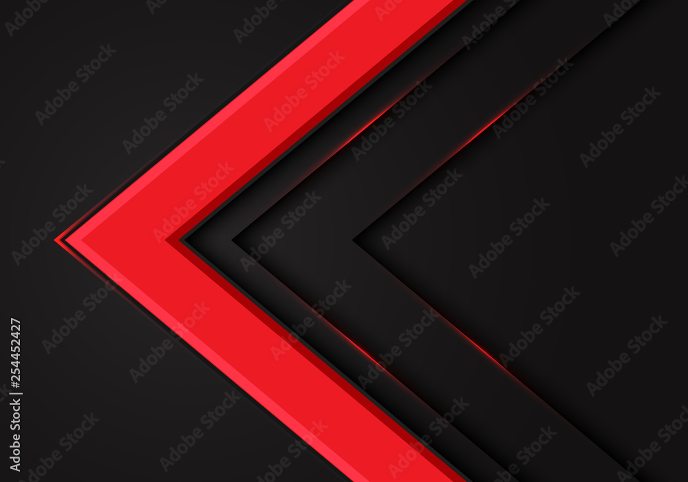 Abstract red arrow direction on dark blank space design modern futuristic background vector illustration.