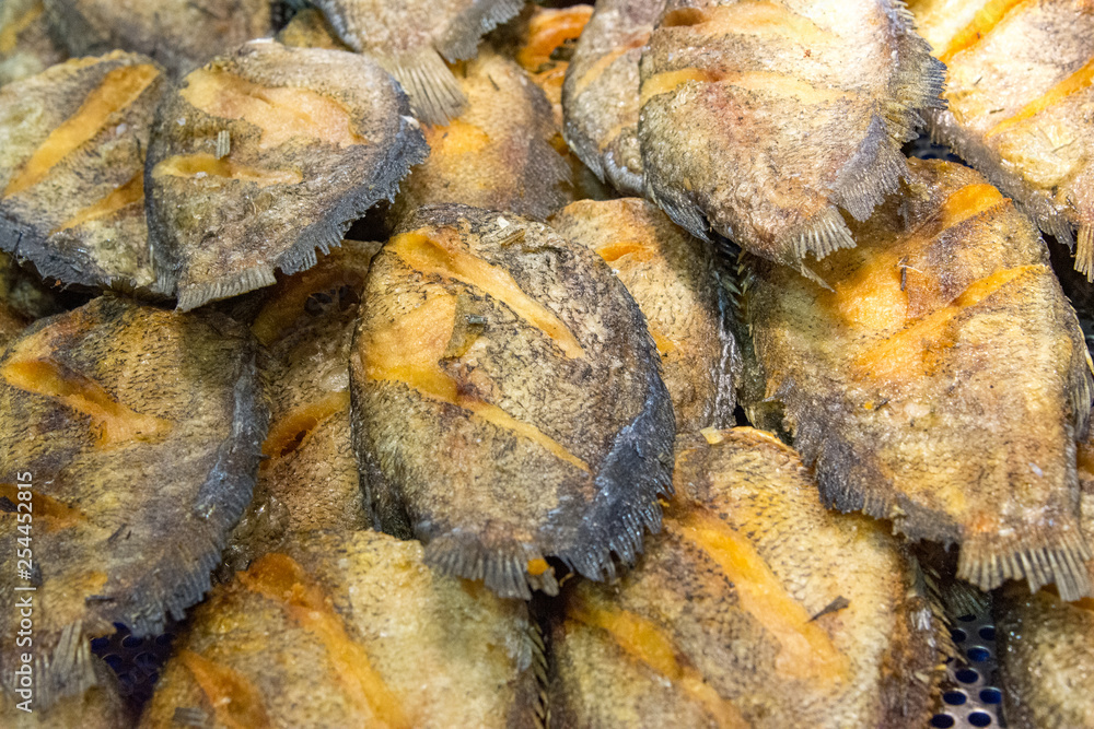 Dried fish fry for crispy, Dry fish for fried to eat in the fish market Dried fish fry for crispy, Dry fish for fried to eat in the fish market