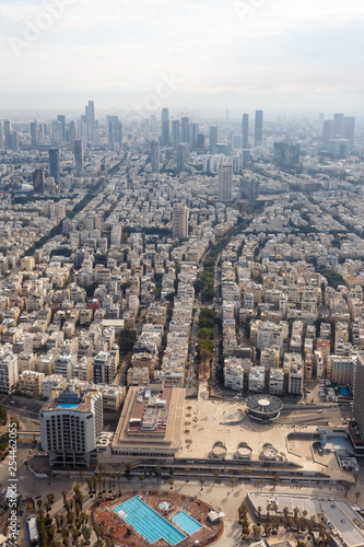 Tel Aviv Skyline Israel Stadt Luftbild Hochh  user Hochformat