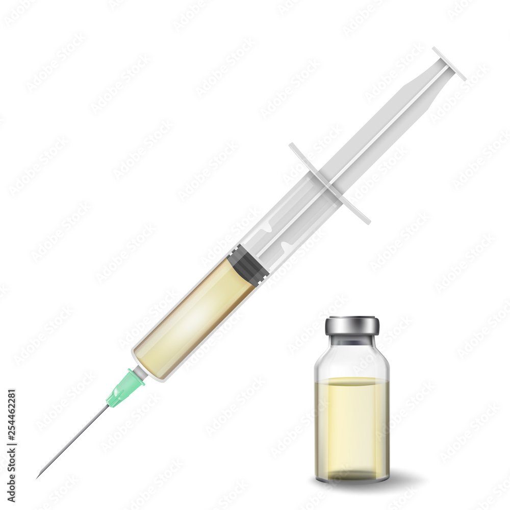 Vector Plastic Medical Syringe