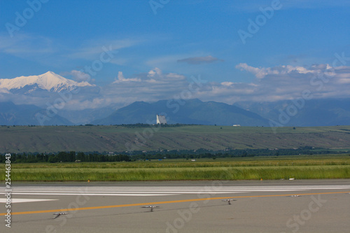 clouds over mountains