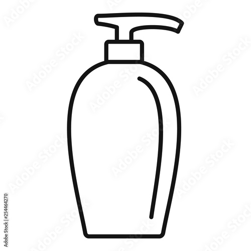 Soap dispenser icon. Outline soap dispenser vector icon for web design isolated on white background