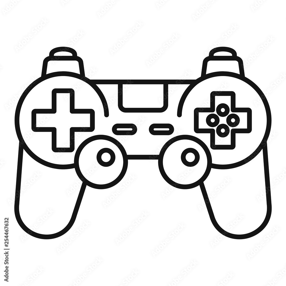 Gamepad control icon. Outline gamepad control vector icon for web design isolated on white background Gamepad control icon. Outline gamepad control vector icon for web design isolated on white background