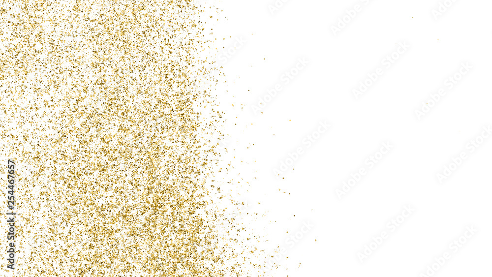 Gold Glitter Texture Isolated On White. Amber Particles Color. Celebratory Background. Golden Explosion Of Confetti. Vector Illustration, Eps 10. Gold Glitter Texture Isolated On White. Amber Particles Color. Celebratory Background. Golden Explosion Of Confetti. Vector Illustration, Eps 10.