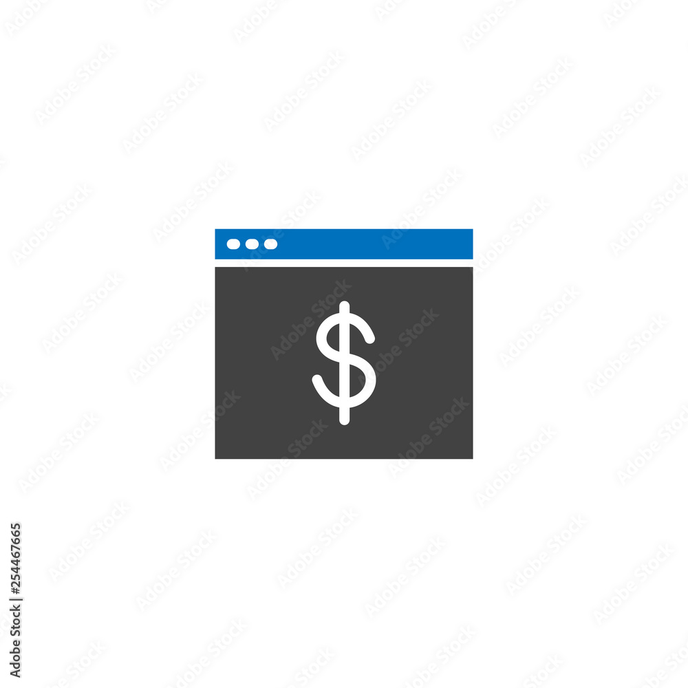 Earnings on the Internet vector icon Earnings on the Internet vector icon