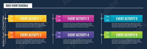 Creative vector illustration of daily event schedule blank isolated on transparent background. Art design timeline business day plan. Abstract concept timetable, timeframe board graphic element