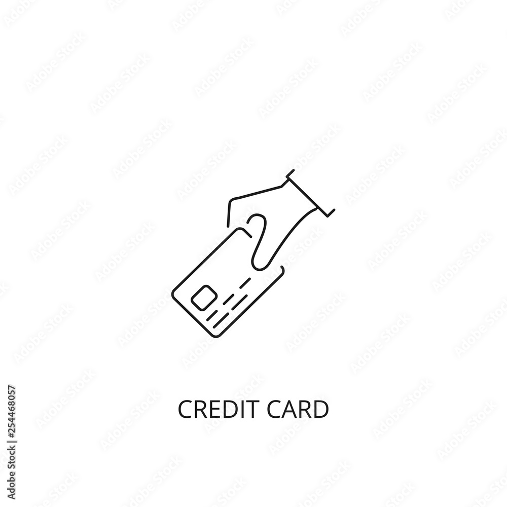 Credit card vector icon, outline style, editable stroke Credit card vector icon, outline style, editable stroke