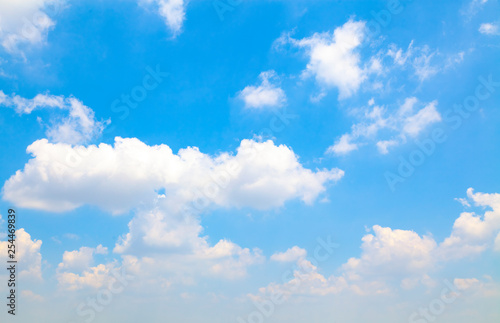 beautiful blue sky with white clouds background  Nature background