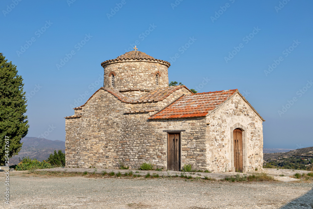Byzantine style Archangel Michael 12th century church in Kato (Lower) Lefkara village famous for its needlework, Cyprus