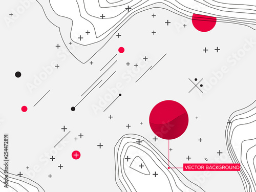 New memphis style vector background - white modern illustration with geometric shapes and place for your text - Vector