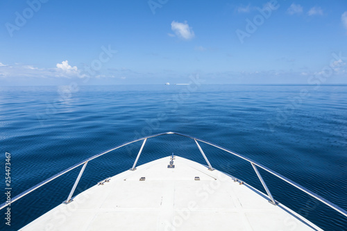 Beautiful view from a bow of yacht at seaward.Copy space © Avatar_023