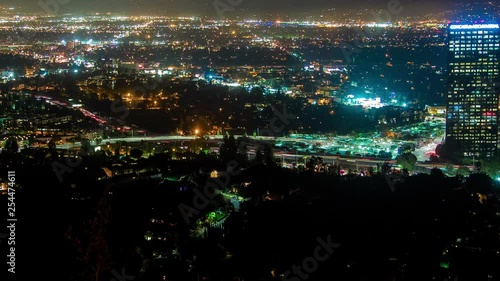 Los Angeles City Lights Timelapse Night Movement  photo