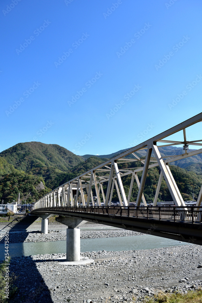 身延橋と富士川