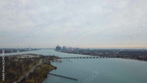 Wallpaper Mural 214 Detroit skyline river park autumn Torontodigital.ca