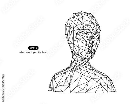 Abstract vector illustration of human bust.