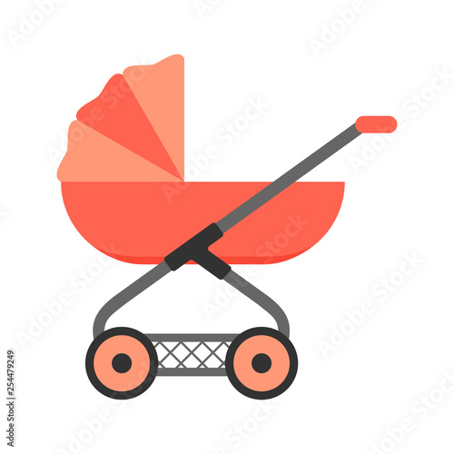 baby stroller, vector icon. pram.