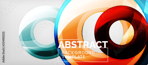 Glossy circles geometric background