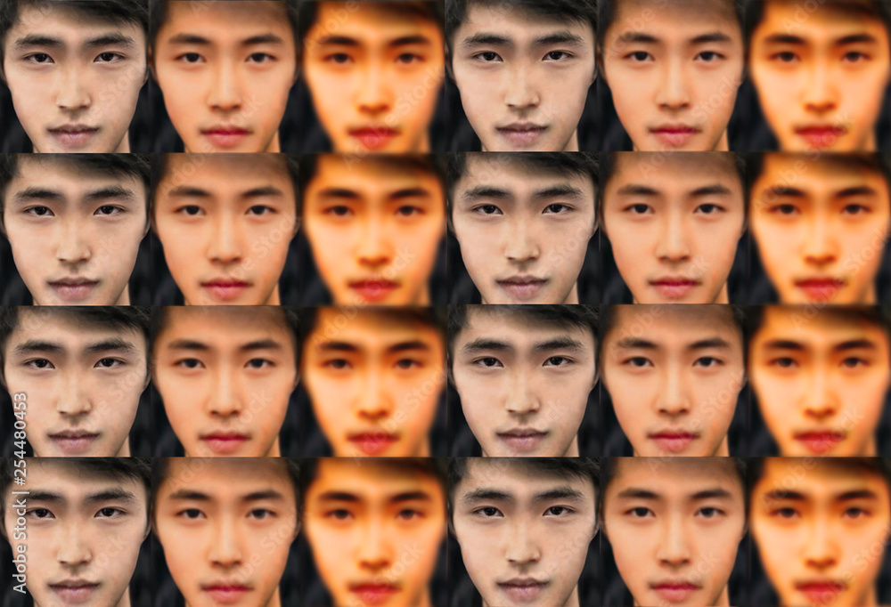 New York, NY - MARCH, 2019: Deepfake Face Manipulation of Asian Male  - obrazy, fototapety, plakaty 