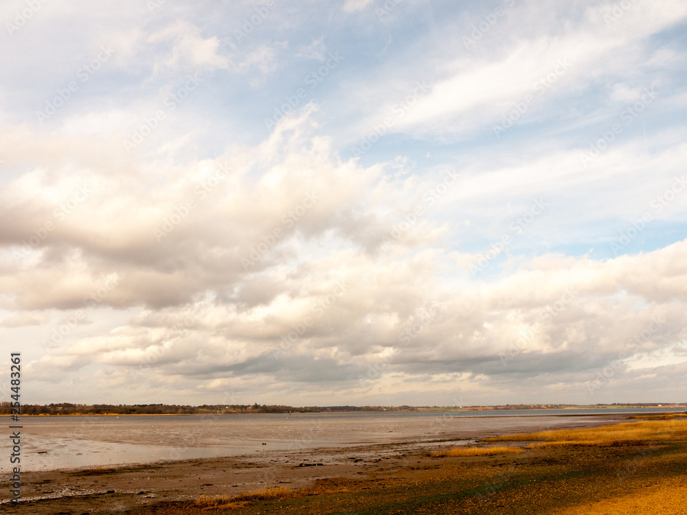 Beautiful bay coastal open scenery outside Manningtree, Jacques Bay