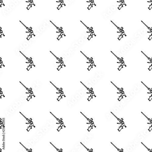 Seamless pattern hand drawn fashion foam gun icon. Hand drawn black sketch. Sign / symbol / doodle. Isolated on white background. Flat design. Vector illustration