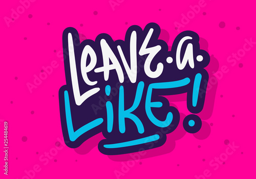 Like Label Sign Logo Hand Drawn Brush Lettering Calligraphy Type  Design Vector Graphic