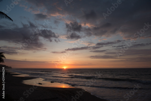 Sunset on a cloudy sky