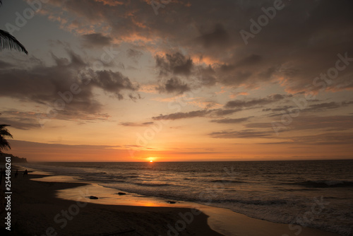 Bright sunset with some clouds