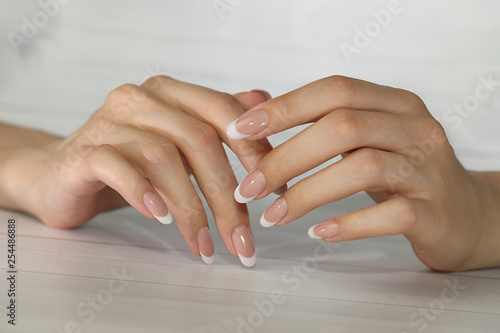 Beautiful Female Hands. Beautiful hands with perfect nails