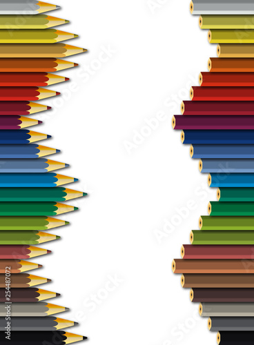 Sfondo di matite colorate allineate 
