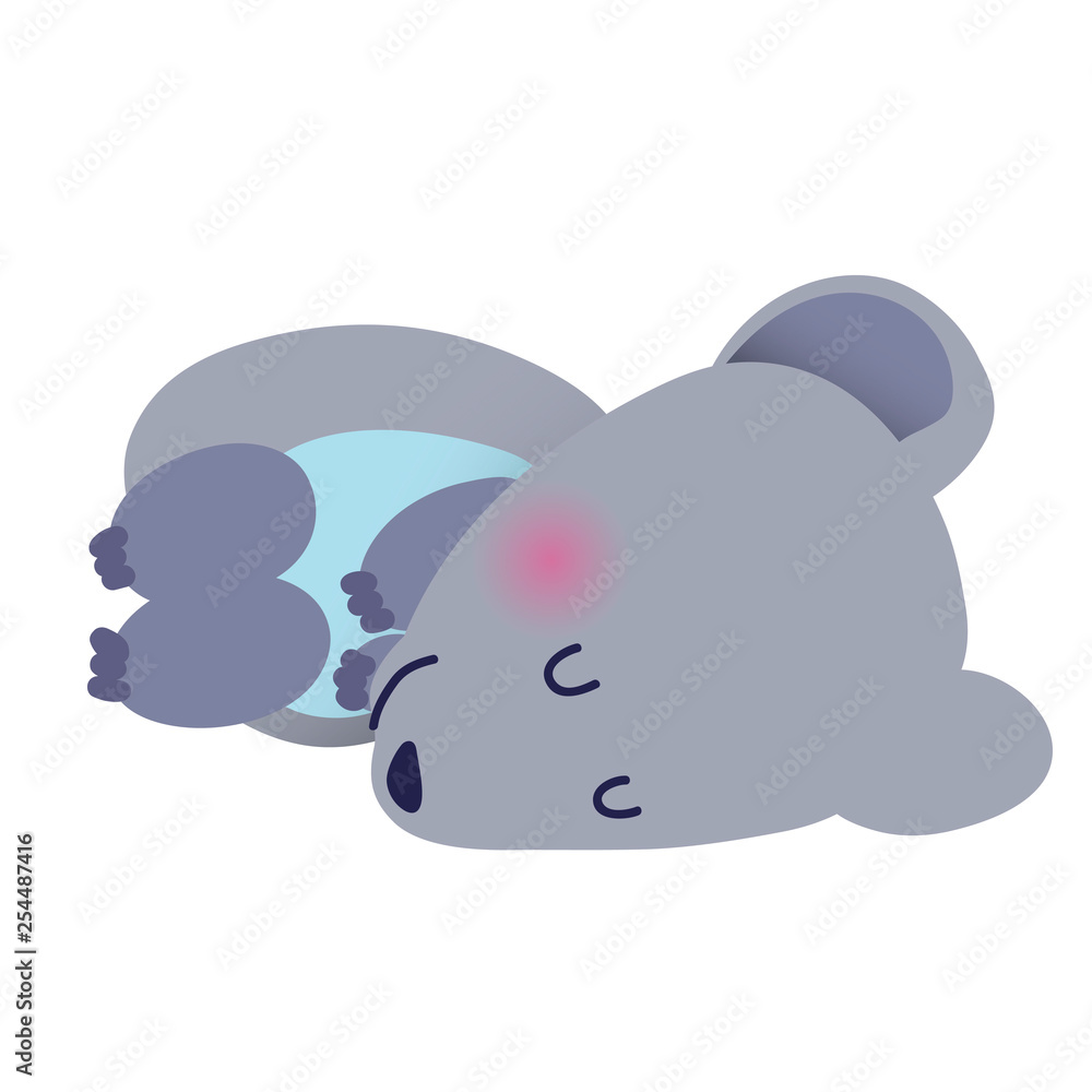 Grey cute little mouse is sleeping. smile in your sleep. Pleasant dream. Vector illustration. Grey cute little mouse is sleeping. smile in your sleep. Pleasant dream. Vector illustration.