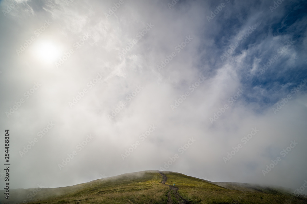 Landscape of Borzhava ridge of the Ukrainian Carpathian Mountains. Clouds above Carpathians Landscape of Borzhava ridge of the Ukrainian Carpathian Mountains. Clouds above Carpathians