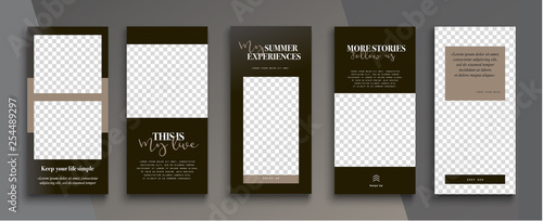 Trendy editable Instagram Stories template. Design  for social media. Tiktok