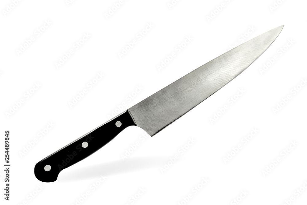 Professional steel kitchen knife isolated on white background Professional steel kitchen knife isolated on white background
