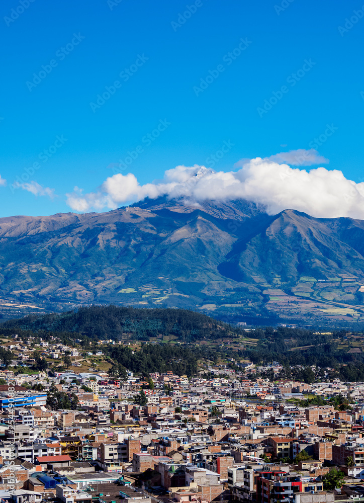 City Center, elevated view, Otavalo, Imbabura Province, Ecuador