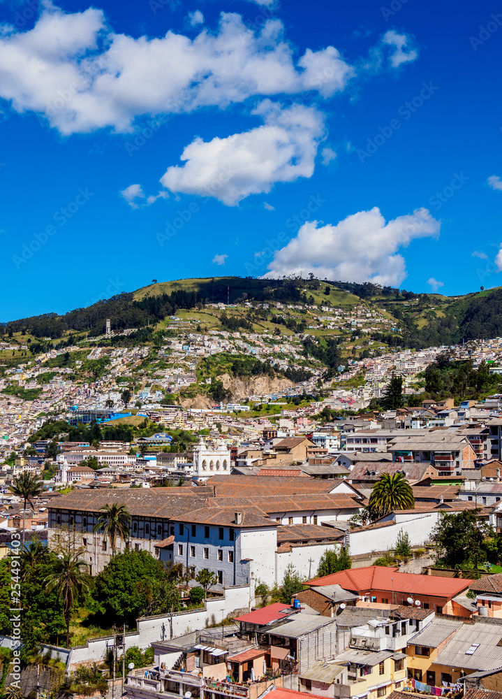 Cityscape of Quito, Pichincha Province, Ecuador