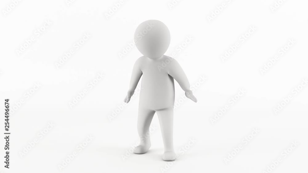 3D character animation - John Dough character angry behavior - throwing rock at the camera 3D character animation - John Dough character angry behavior - throwing rock at the camera
