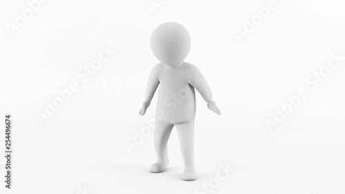 3D character animation - John Dough character angry behavior - throwing rock at the camera