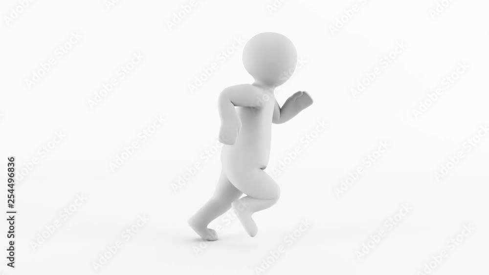 3D character animation - John Dough character running animation 3D character animation - John Dough character running animation