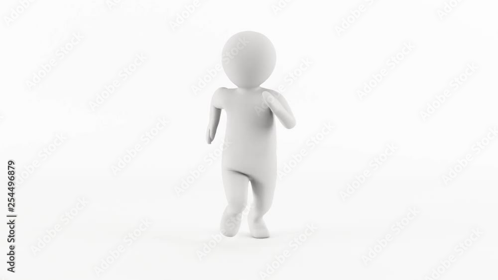 3D character animation - John Dough character running animation 3D character animation - John Dough character running animation
