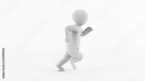 3D character animation - John Dough character running animation