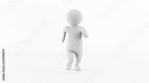 3D character animation - John Dough character running animation
