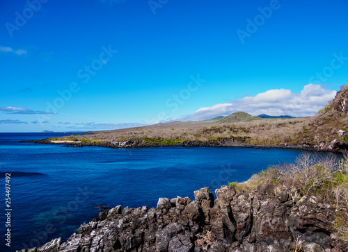 Landscape of western coast, San Cristobal or Chatham Island, Galapagos, Ecuador