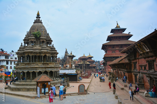 KATHMANDU, NEPAL - OCTOBER 10, 2016 - Beautiful view of the Patan Durbar Square in Lalitpur, Kathmandu, Nepal