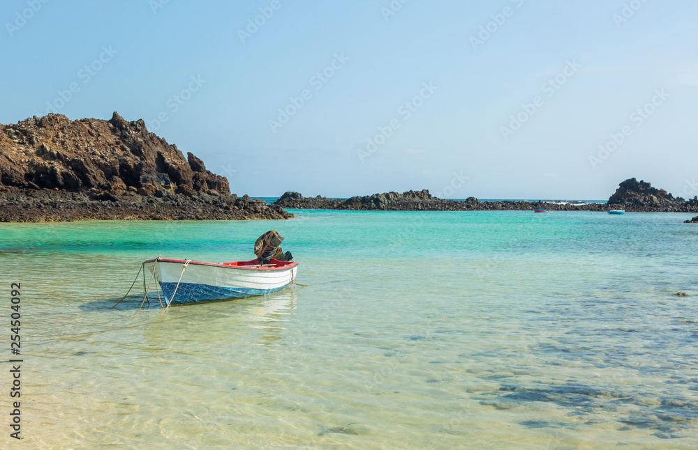 Lobos island in fuerteventura , sapain is a beautiful location in canary island